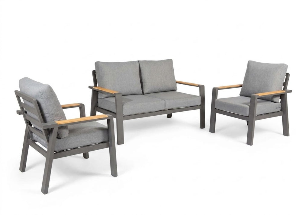 Belito birmingham 2 zits bank + 2x stoelen antraciet