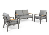 Belito birmingham 2 zits bank + 2x stoelen antraciet
