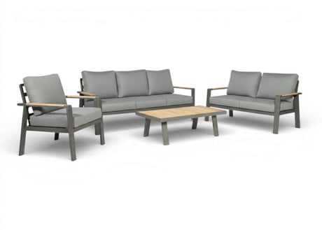 Belito birmingham antraciet 6 personen - stoelbankset