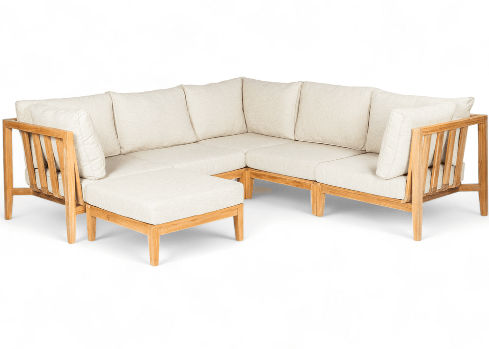 Belito daan teak hoek loungeset - hocker - teak