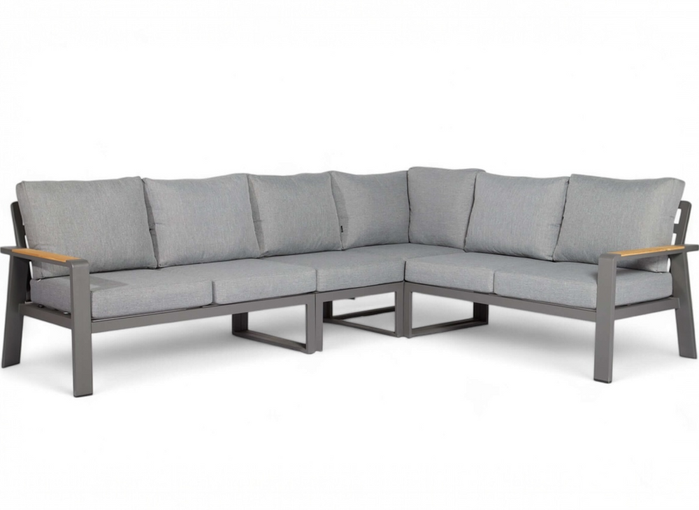 Belito lotte hoek loungeset antraciet zonder tafel