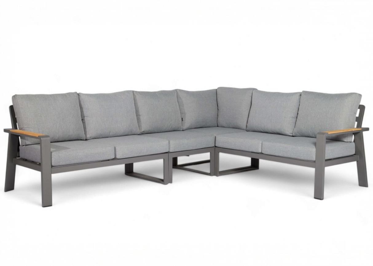 Belito lotte hoek loungeset antraciet zonder tafel