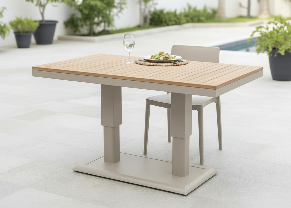 Belito lotte tafel verstelbaar taupe sfeer