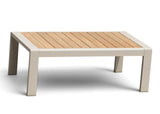 Belito Lisa Koffietafel | Taupe Aluminium & Teak | 116 x 60 cm