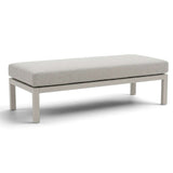 Belito Lisa Loungebankje | Taupe Aluminium | 120 x 30 cm | Natural Oak Kussens