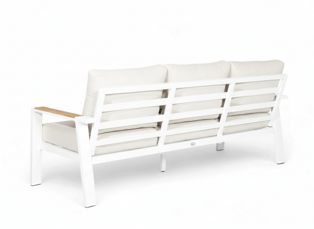 Birmingham 3 zits bank wit lichte kussens achterkant