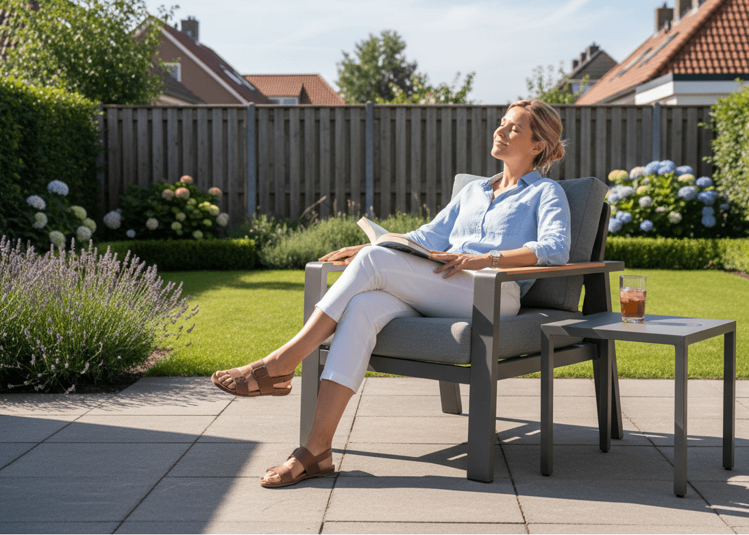 Belito Birmingham/Lotte Tuinstoel - Antraciet Aluminium