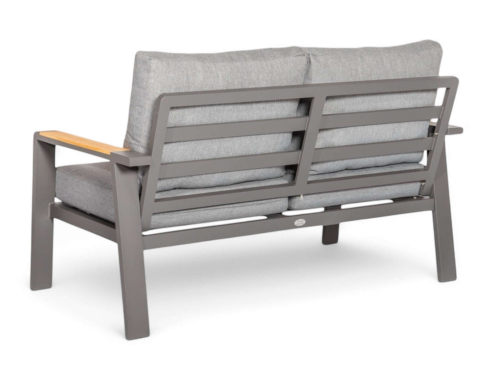 Belito Birmingham 2-zits tuinbank antraciet aluminium, achterzijde