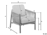 Apple Bee Bora Bora Low Dining Chair | Taupe & Oak Rope | BEE WETT®