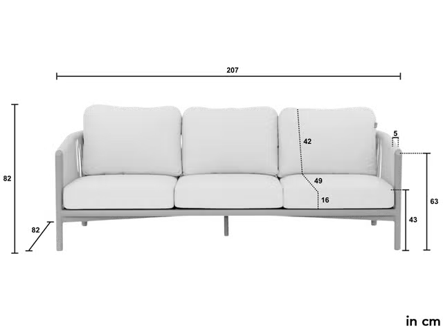 Apple Bee Bora Bora Loungeset 4-delig Nr. 2 | Taupe Rope & Keramiek