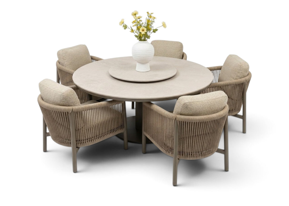 Boralowdiningset5stoelen160cmtafel