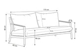 Belito Julia Loungebank 175 cm | Taupe | Aluminium & Rope