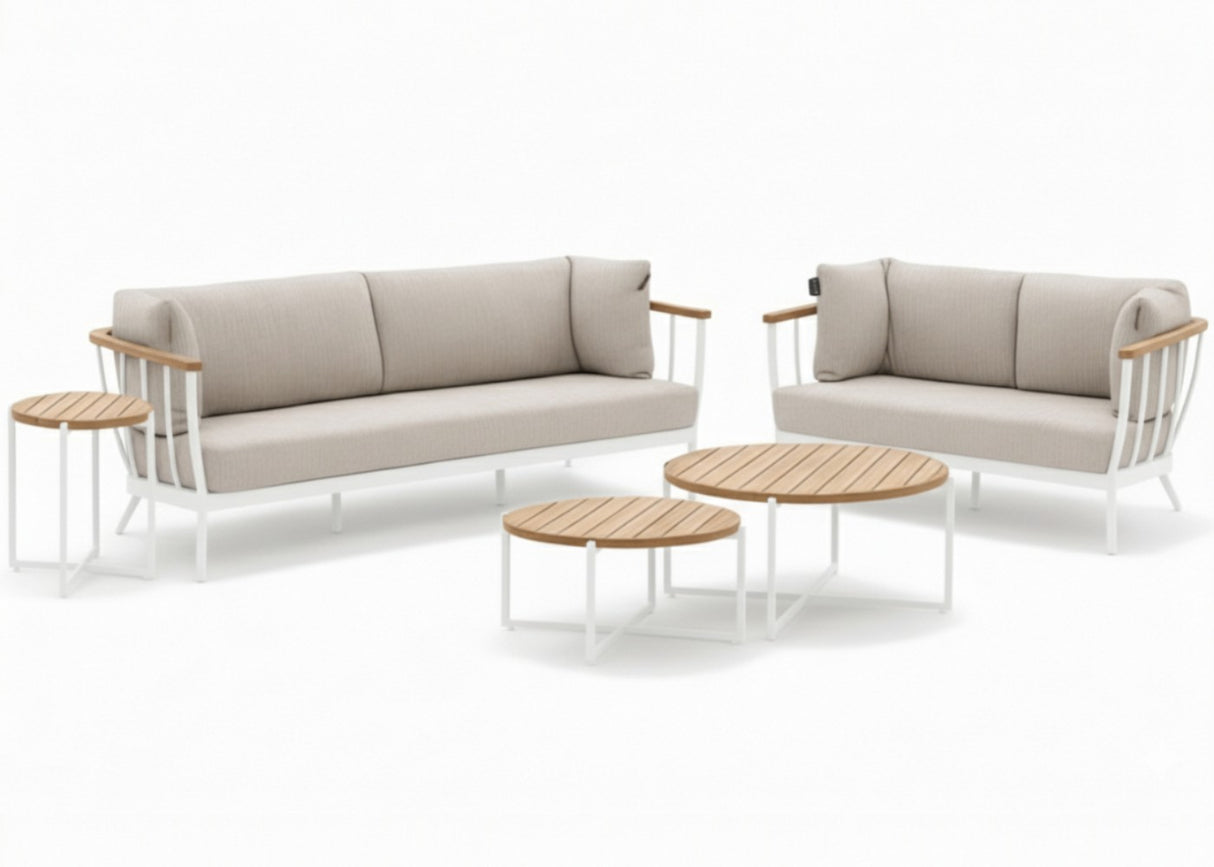 Apple Bee Condor loungeset 5-delig Nr. 5 Oyster
