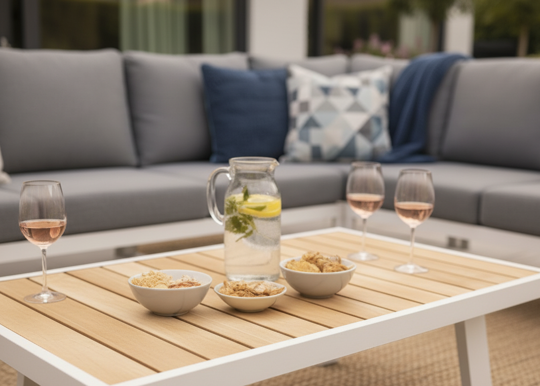 Belito Lotte Aluminium Loungeset 6-Persoons -  Wit Frame - showroommodel