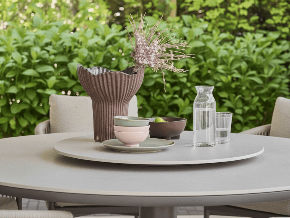 Apple Bee Bora Bora Tuinset 6-delig | 140 cm Rond Taupe | 5 Personen | Rope