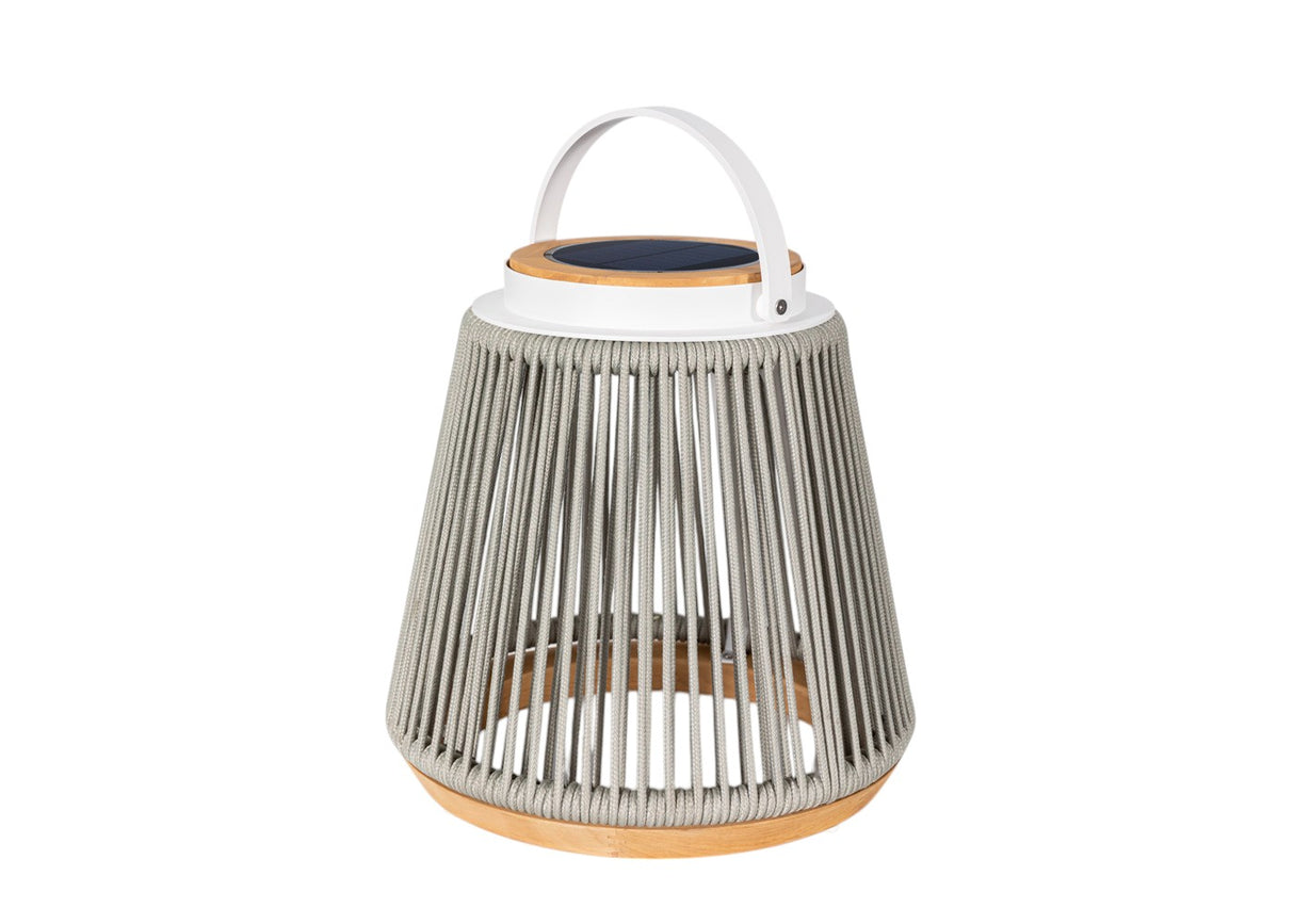 Rocca sfeerlamp tuin solar - aluminium - Rope - light grey - set