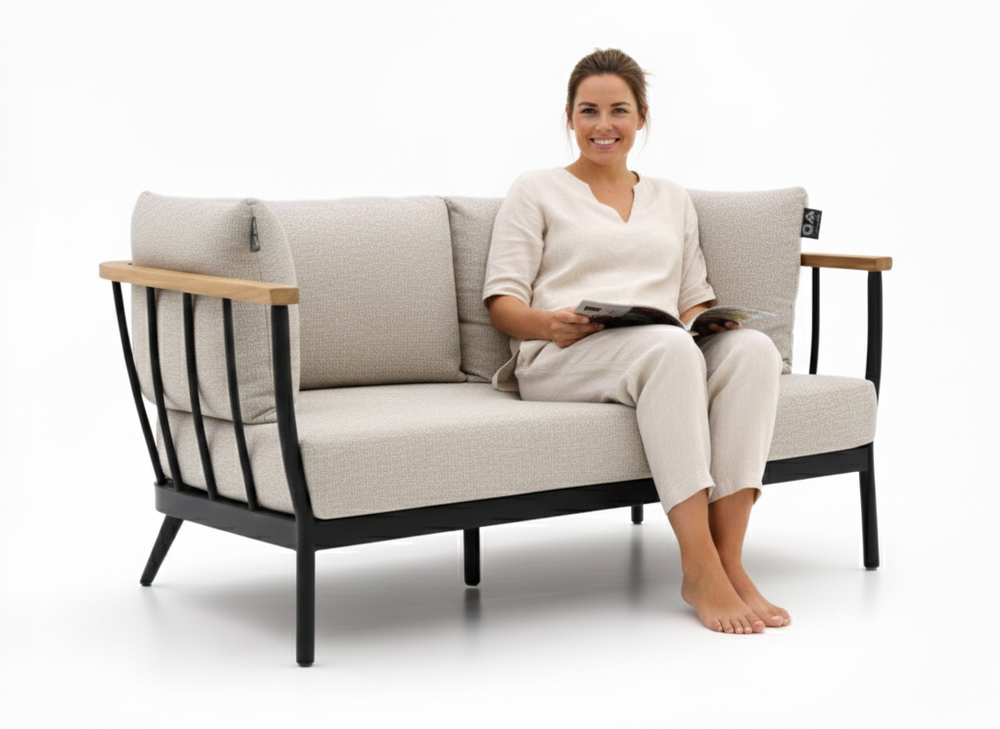 Apple Bee Condor Lounge Tuinbank 150 cm - Zwart