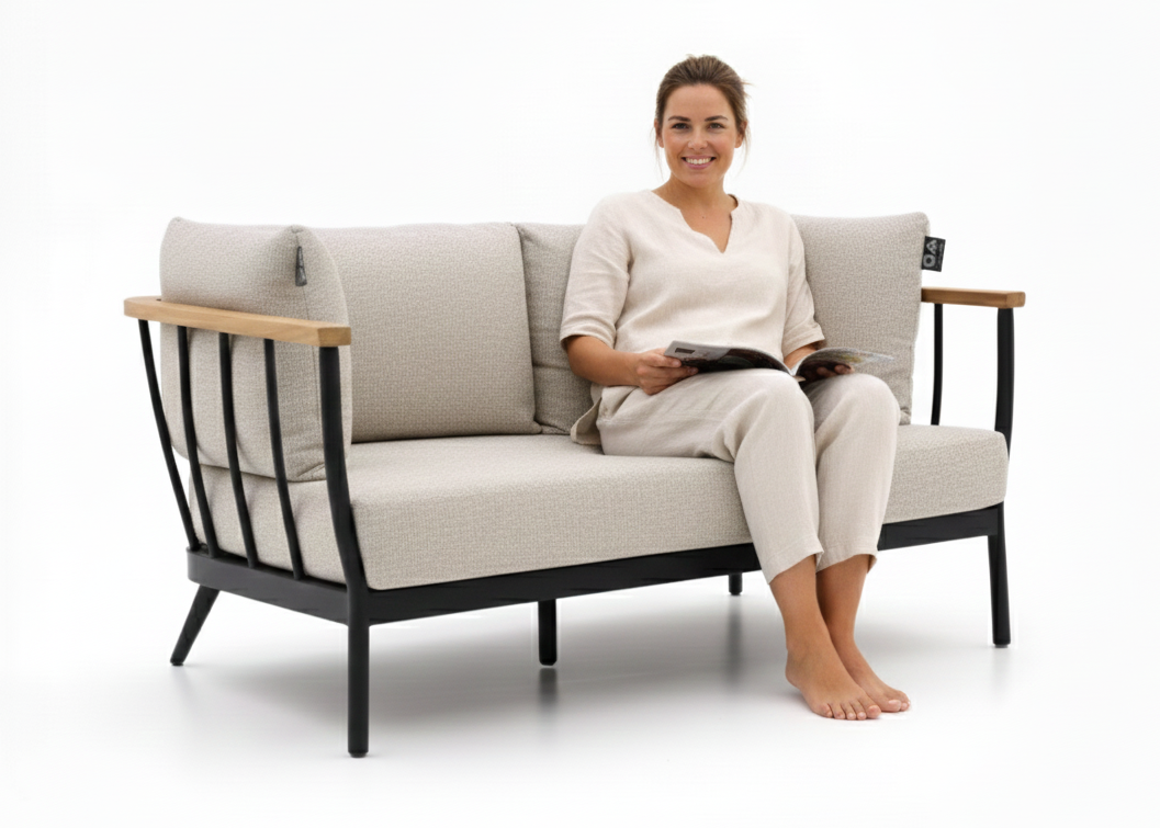 Apple Bee Condor Lounge Tuinbank 150 cm - Zwart