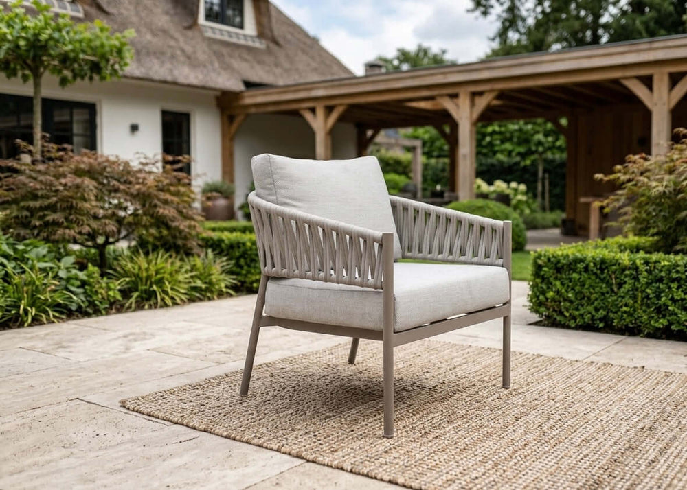 Belito Frank Aluminium Rope Loungeset Nr.4 - Taupe