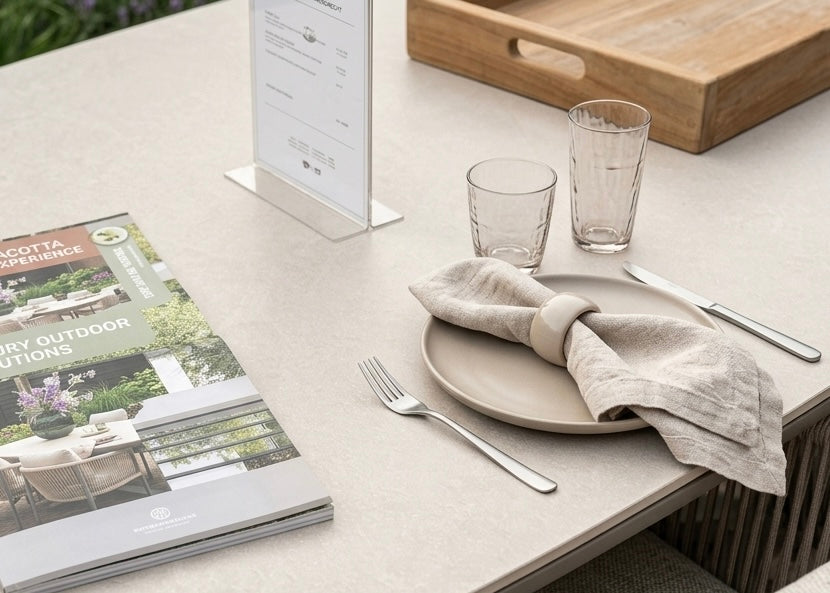 Apple Bee Zanzibar Tuintafel – Taupe – 220x110 cm – Sintered Stone
