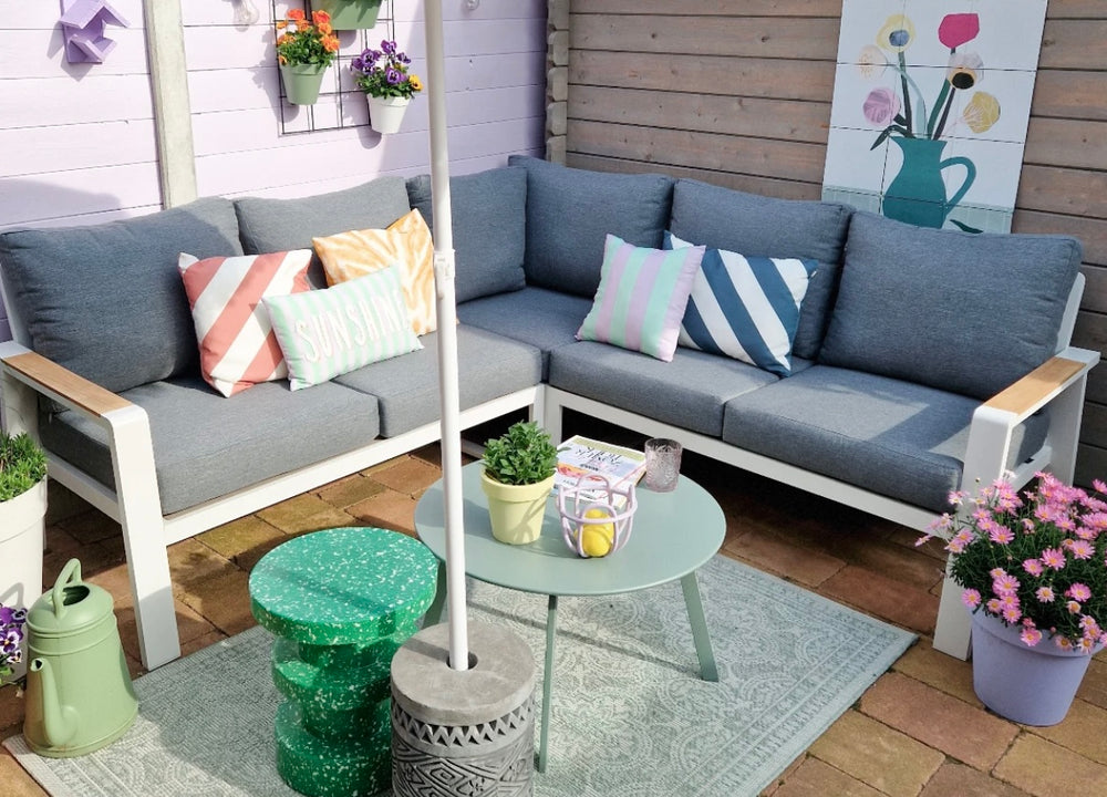 Aluminium Wit Loungeset