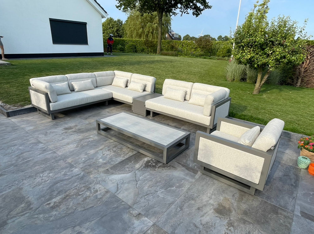 Apple Bee Santorini Loungeset 6-delig Nr.6 - Rechts Lang - Upholstered - 239 x 318 cm