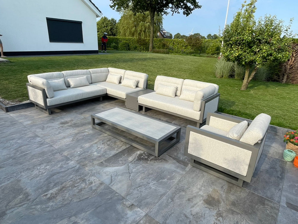 Apple Bee Santorini Loungeset 5-delig Nr.1 - Rechts Lang - Upholstered - 239 x 318 cm