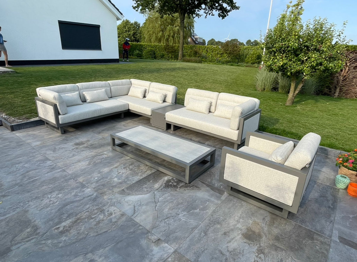Apple Bee Santorini Loungeset 5-delig Nr.1 - Rechts Lang - Upholstered - 239 x 318 cm