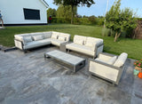 Apple Bee Santorini Loungeset 5-delig Nr.1 - Rechts Lang - Upholstered - 239 x 318 cm