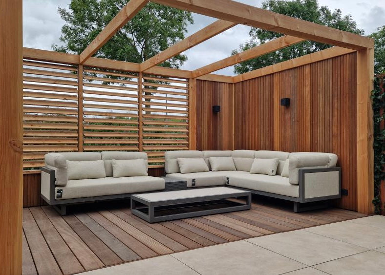 Apple Bee Santorini Hoek Loungeset 5-delig Nr.2 - Links Lang