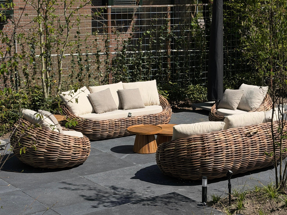 Belito Daan Koffietafel | Ø 60 cm | Hoogte 40 cm | Naturel Teak