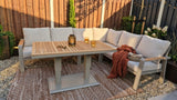 Belito Lotte Loungeset Hoekbank Nr.10 | Taupe Aluminium | 288 x 220 cm | Verstelbare Tafel | 6-7 Personen