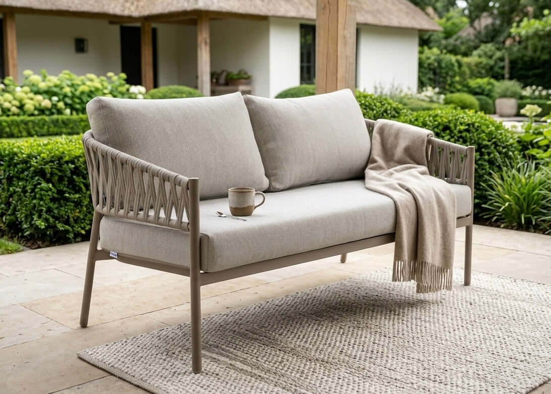 Belito Frank Aluminium Rope Loungebank 150 cm - Taupe