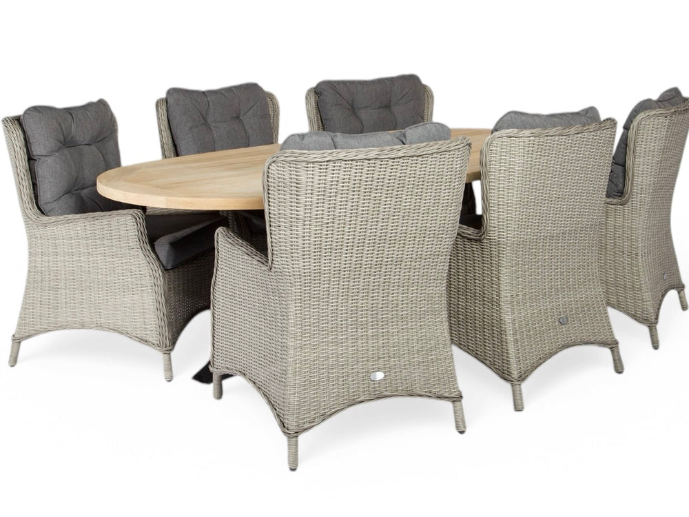 Belito® Milou/Mees tuinset 6 personen - 7 delig - 240 cm ovaal showroommodel