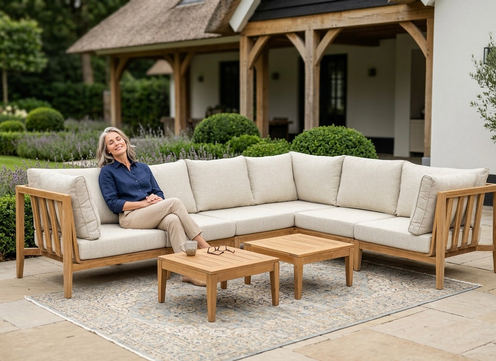 Belito Daan XL Loungeset | Teakhout | 245x320 cm | Nr. 2 Rechts