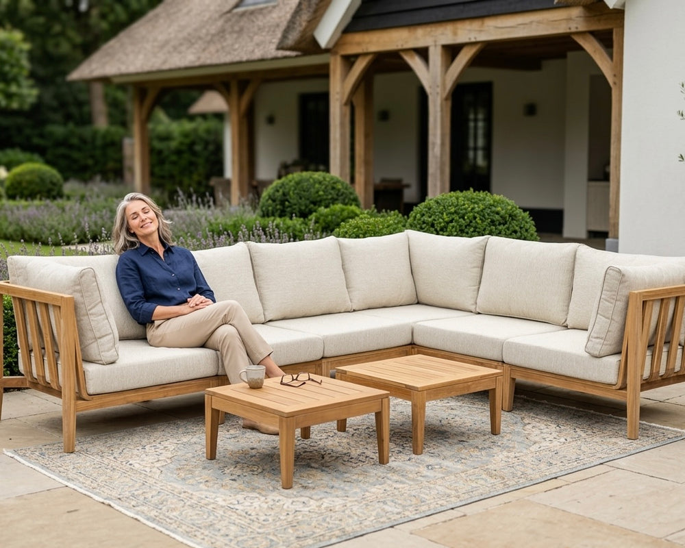 Belito Daan Loungeset Nr. 2 | Teak | 320x245 cm | 8-pers. | Links Lang