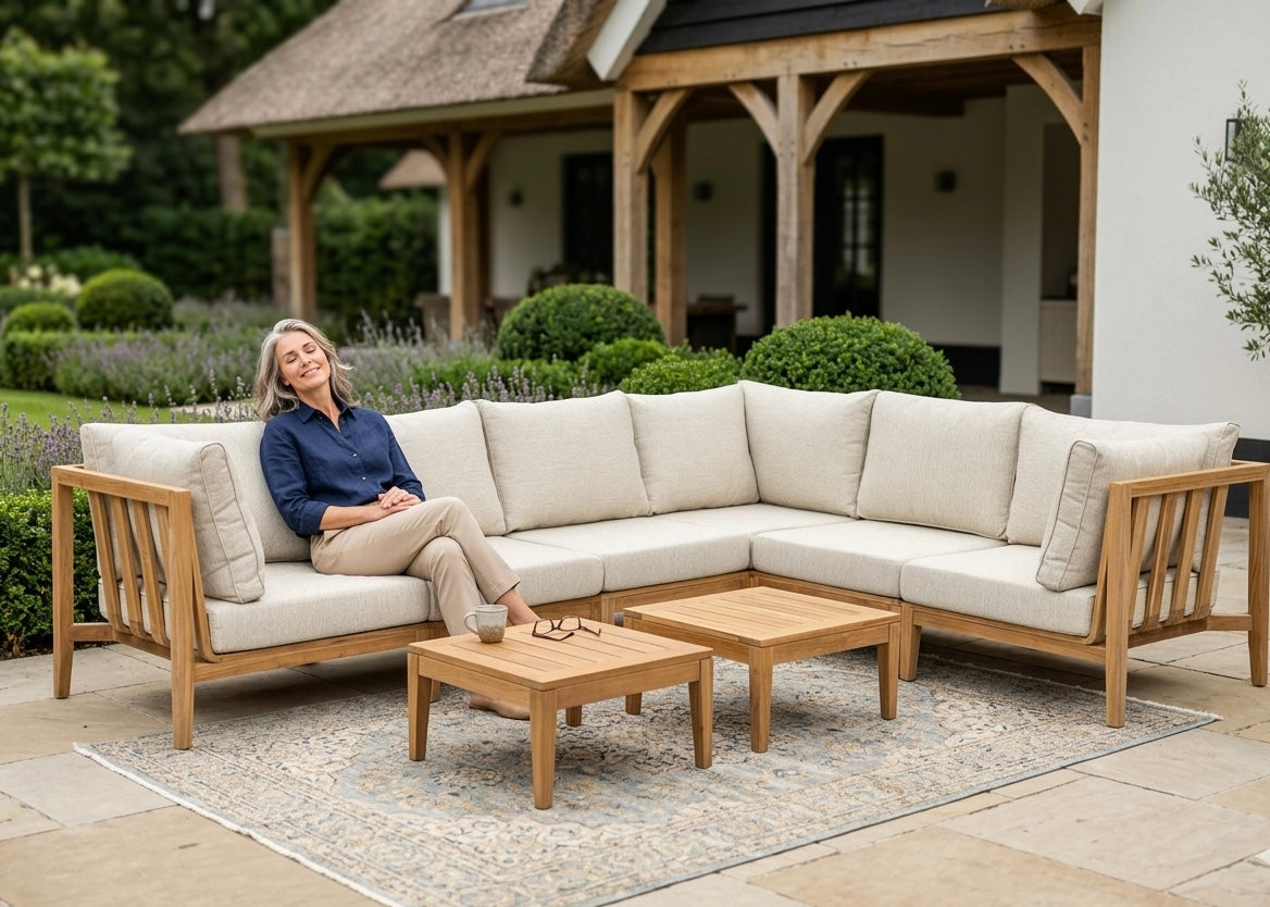 Belito Daan Loungeset Nr. 2 | Teak | 320x245 cm | 8-pers. | Links Lang