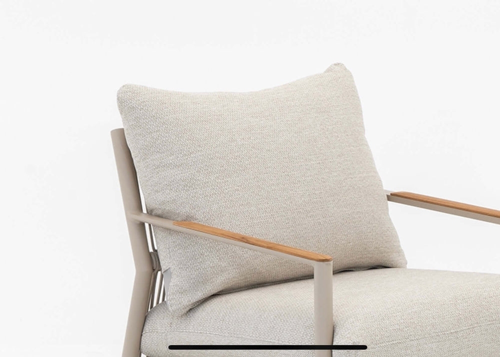 Aluminium Hoek Loungeset - Taupe Frame - Belito Julia - 4-delig + Stoel