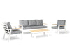 Aluminium-Stuhl-Sofa-Lounge-Set – Weiß – Belito Birmingham