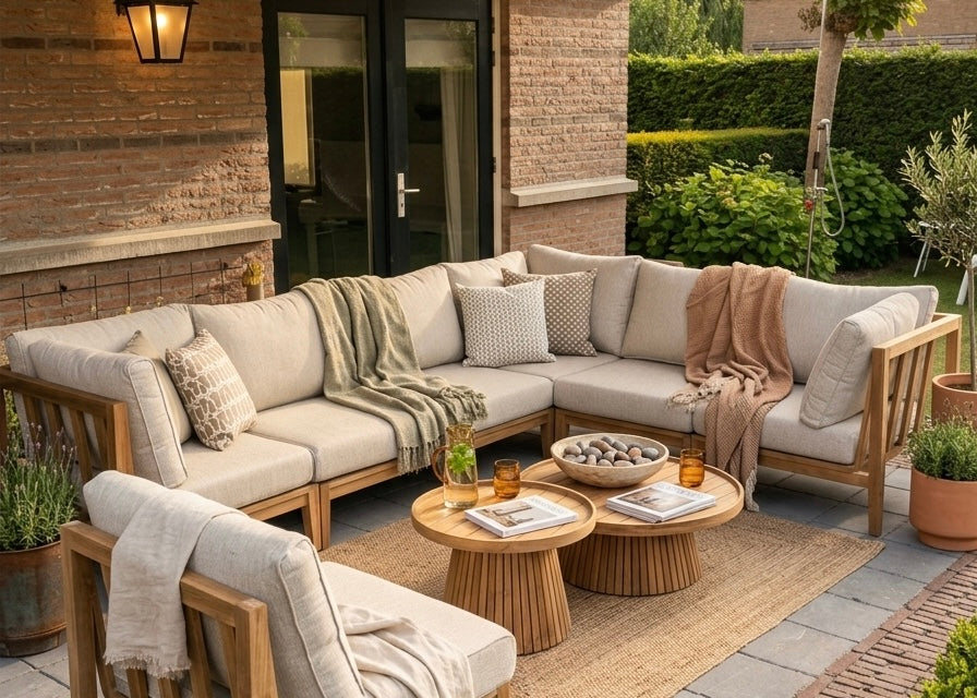 Belito Daan Loungeset Nr. 2 | Teak | 320x245 cm | 8-pers. | Links Lang