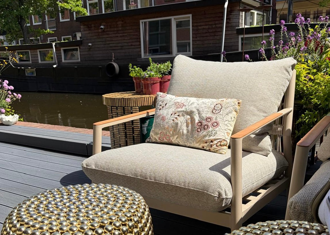 Aluminium Stoel-Bank Loungeset - Taupe Frame - Belito Julia - 4-delig