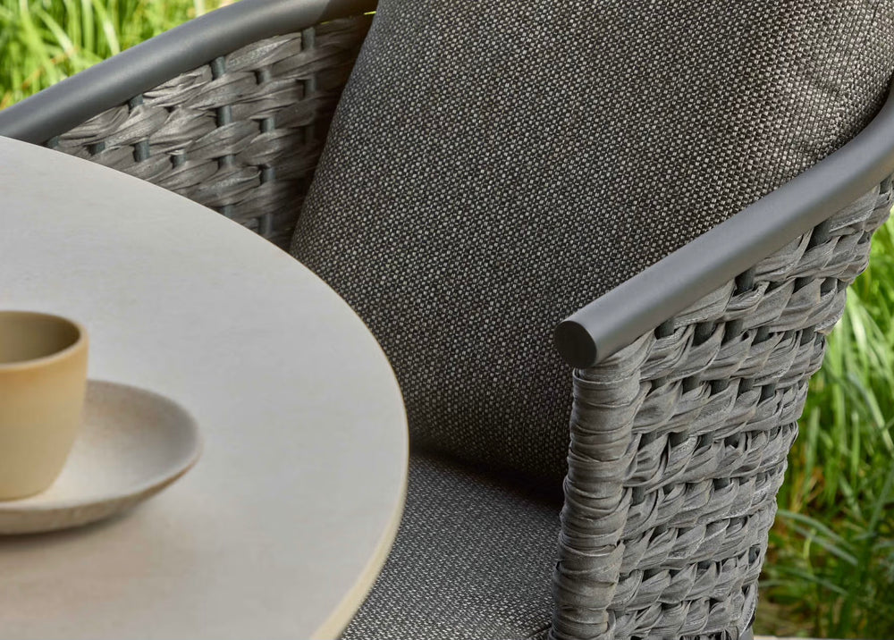 Apple Bee Melville dining tafel Ø140cm Sintered Stone - Black