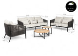 Aluminium Stoel-Bank Loungeset - Rope - Belito® Ouddorp - All-Weather