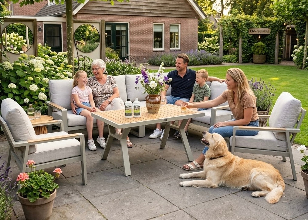 Belito Lotte Loungeset Hoekbank Nr. 4 | Taupe Aluminium | 288 x 220 cm | 6-persoons