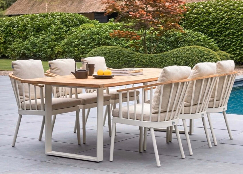 Apple Bee Condor Oyster 240cm dining tuinset 7-delig