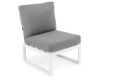 Lotte lounge midden element aluminium wit