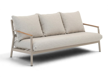 Belito Julia Loungebank 198 cm | Taupe | Aluminium & Rope | 3-4 Personen