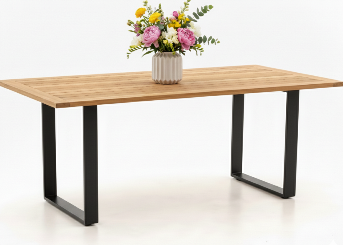 Apple Bee Condor Dining Tuintafel 190 x 95 x 75 cm - Zwart