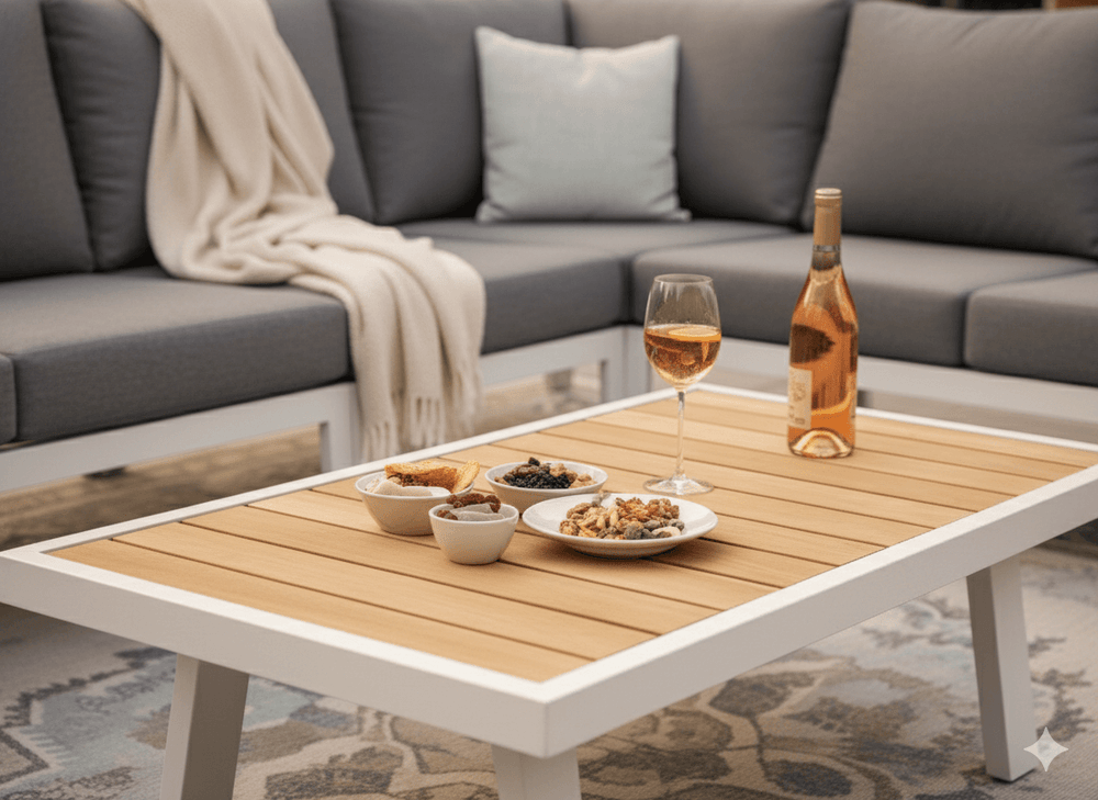 Belito® Lotte loungeset wit - hoek - 4 delig