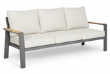 Aluminium Stoel-Bank Loungeset - Antraciet - Belito Birmingham - Lichte Kussens